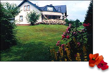 Pension Freis, R�ckseitige Terasse und Garten