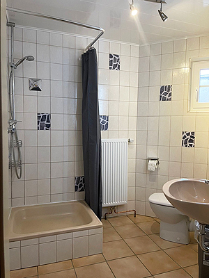 Bad mit WC und Dusche